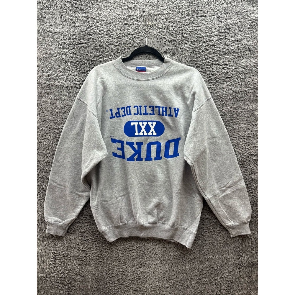 Vintage Y2K Champion Duke University Crew Neck Rare Error Print Sweatshirt Large
